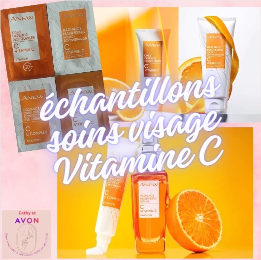 Lot C de 4 échantillons de soins visage à la vitamine C