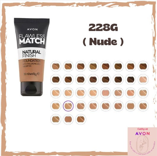 Fond de teint au fini naturel Avon Flawless Match