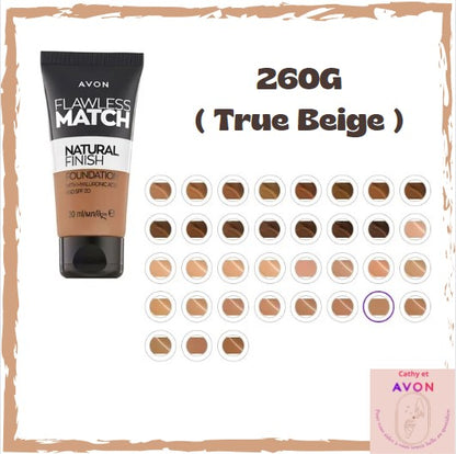 Fond de teint au fini naturel Avon Flawless Match