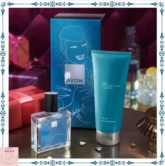 Attraction Closer for Him – Coffret Cadeau Homme Avon (EDT 30 ml + Gel Douche 200 ml)