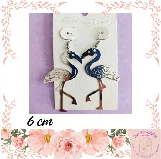 Boucles d'oreilles "Flamant Rose"