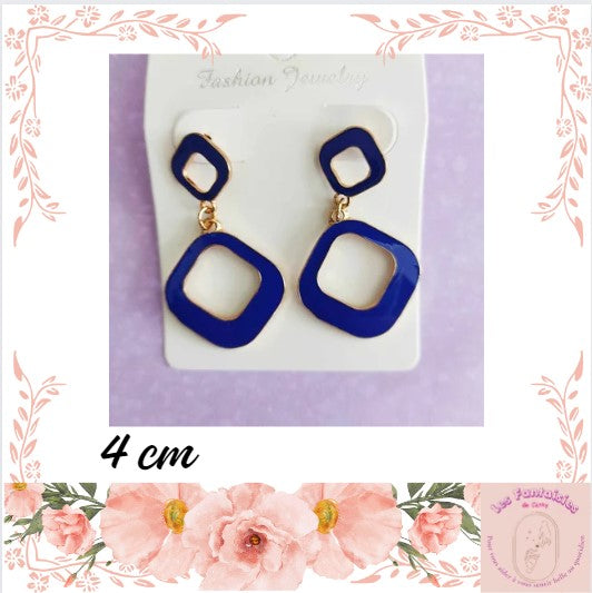 Boucles d'oreilles Bleues