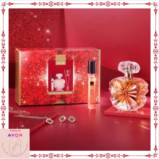 Coffret Cadeau Avon Eve Become – Parfum & Bijoux Élégants