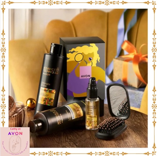 Coffret Cadeau Soin des Cheveux Avon Advance Techniques Shine Bright
