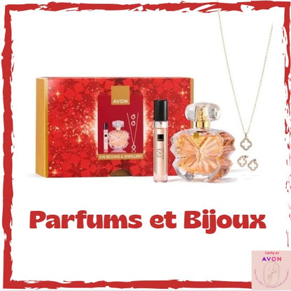 Coffret Cadeau Avon Eve Become – Parfum & Bijoux Élégants