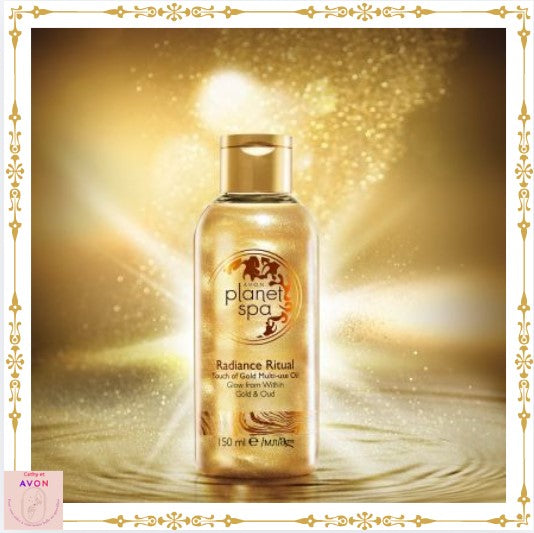 Planet Spa Radiance – Huile 3-en-1 Corps, Cheveux & Bain à l’Or Avon (150 ml)